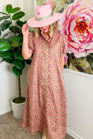 Radiant Row Floral Midi